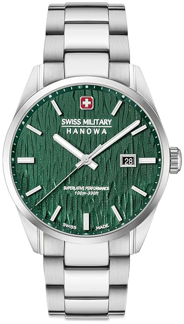 Swiss Military Hanowa Herrklocka SMWGH0006101 Silver Fir Grön/Stål