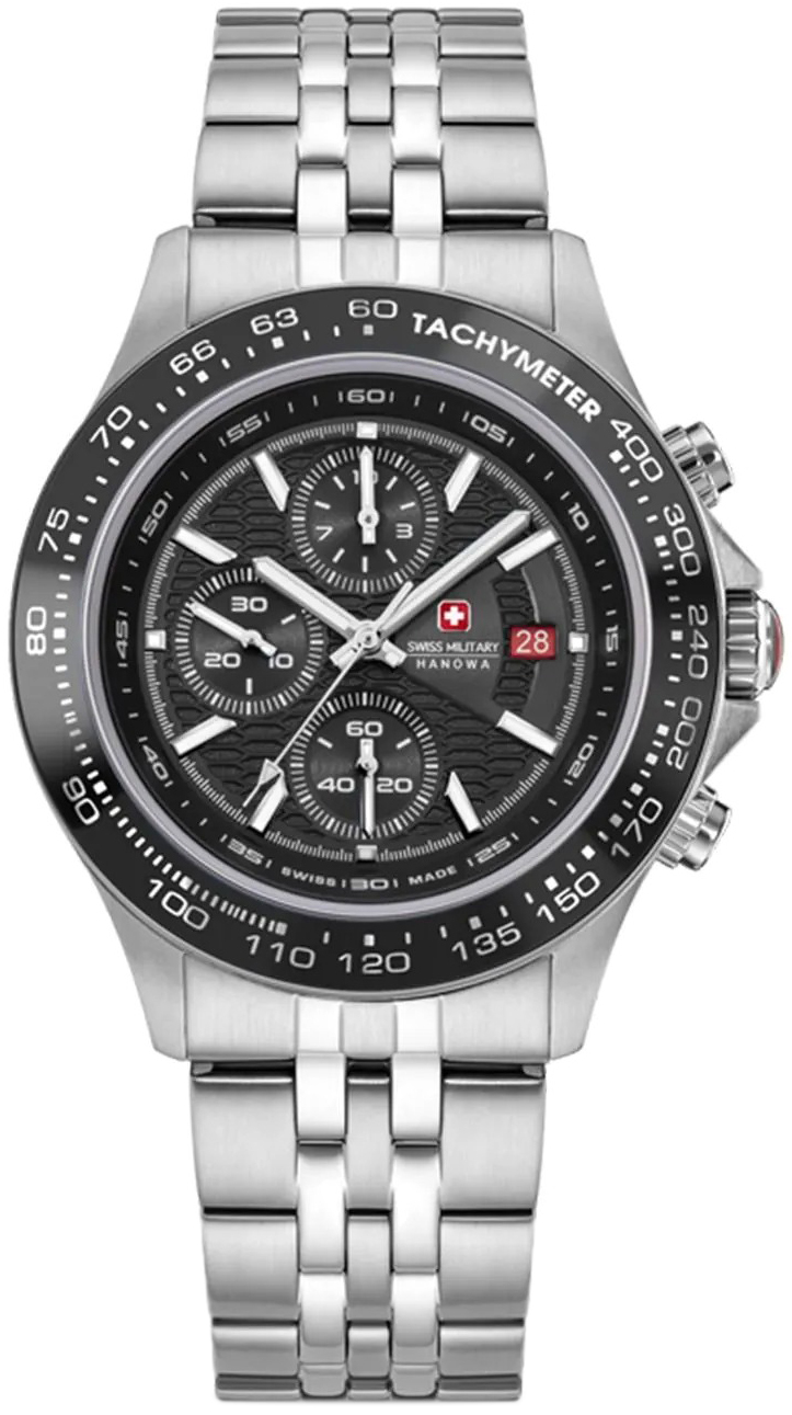 Swiss Military Hanowa Herrklocka SMWGI0003402 Hanowa Svart/Stål Ø43 - Swiss Military Hanowa