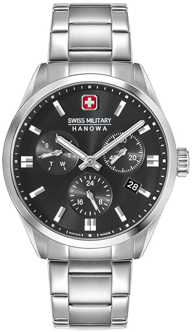 Swiss Military Hanowa Herrklocka SMWGK0005601 Road Runner Svart/Stål