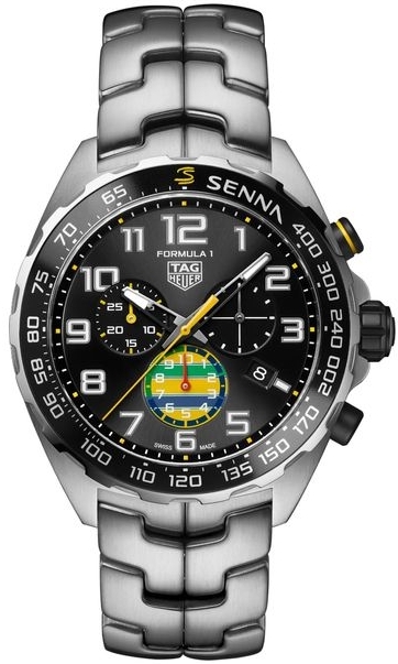 TAG Heuer Herrklocka CAZ101AX.BA0637 Formula 1 Senna Svart/St&aring;l &Oslash;43