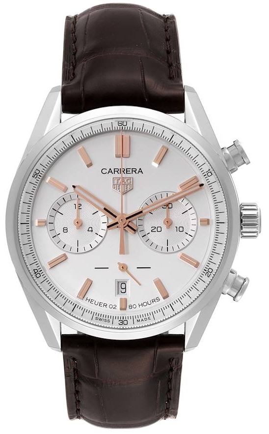 TAG Heuer Herrklocka CBN2013.FC6483 Carrera Vit/Läder Ø42 mm - TAG Heuer