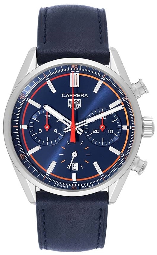 TAG Heuer Herrklocka CBN201D.FC6543 Carrera Blå/Läder Ø42 mm - TAG Heuer