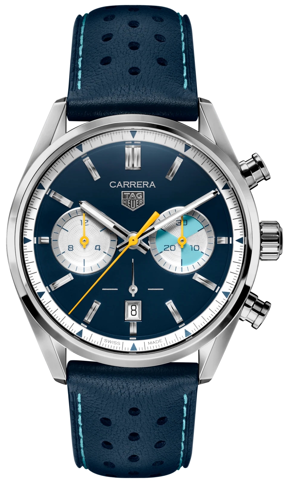 TAG Heuer Herrklocka CBN201N.FC6620 Carrera Blå/Läder Ø42 mm