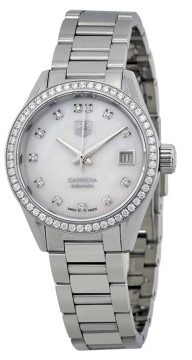 TAG Heuer Damklocka WAR2415.BA0770 Carrera Lady Vit/Stål Ø28 mm