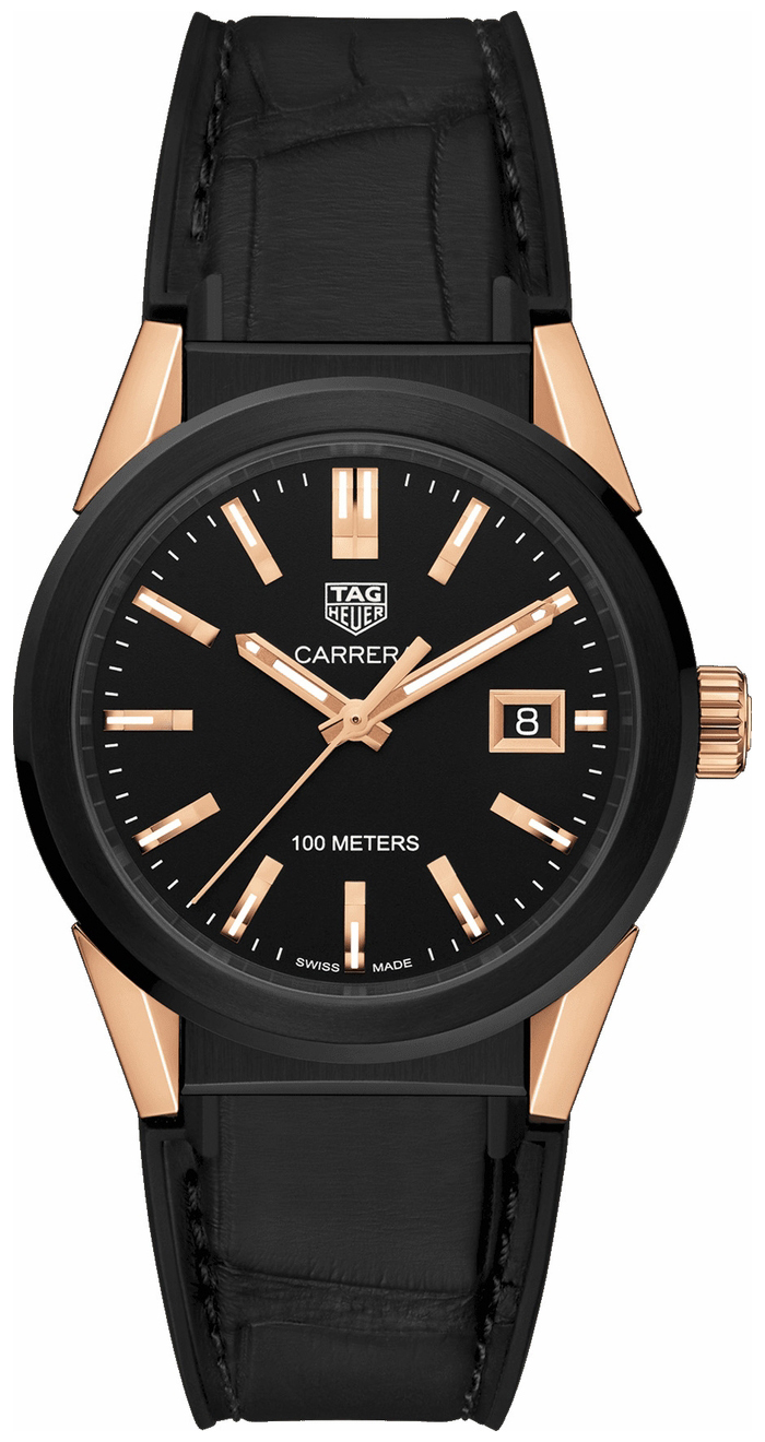 TAG Heuer Damklocka WBG1350.FC6418 Carrera Lady Svart/Gummi Ø36 mm - TAG Heuer