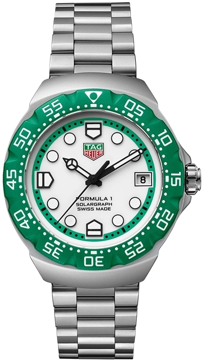 TAG Heuer WBY1113.BA0042 Formula 1 Solargraph Vit/Stål Ø38 mm - TAG Heuer
