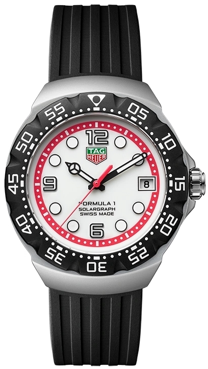 TAG Heuer WBY111A.FT8106 Formula 1 Solargraph Vit/Gummi Ø38 mm - TAG Heuer