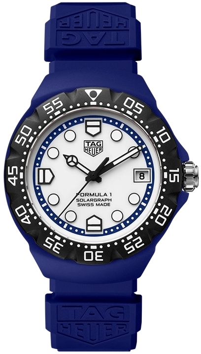 TAG Heuer WBY1162.FT8105 Formula 1 Solargraph Vit/Gummi Ø38 mm - TAG Heuer