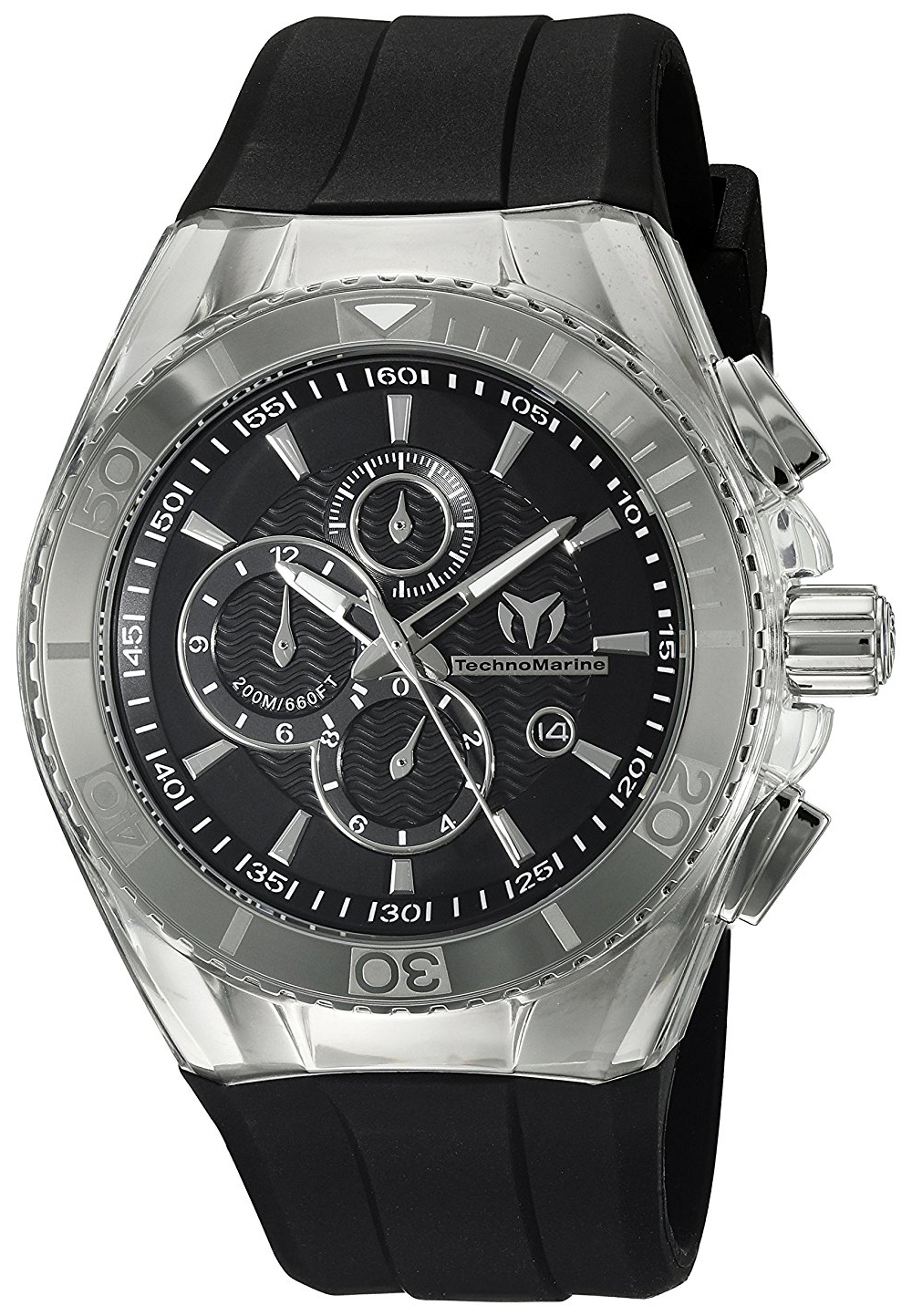 Technomarine Herrklocka TM-115042 Svart/Gummi Ø42 mm - Technomarine