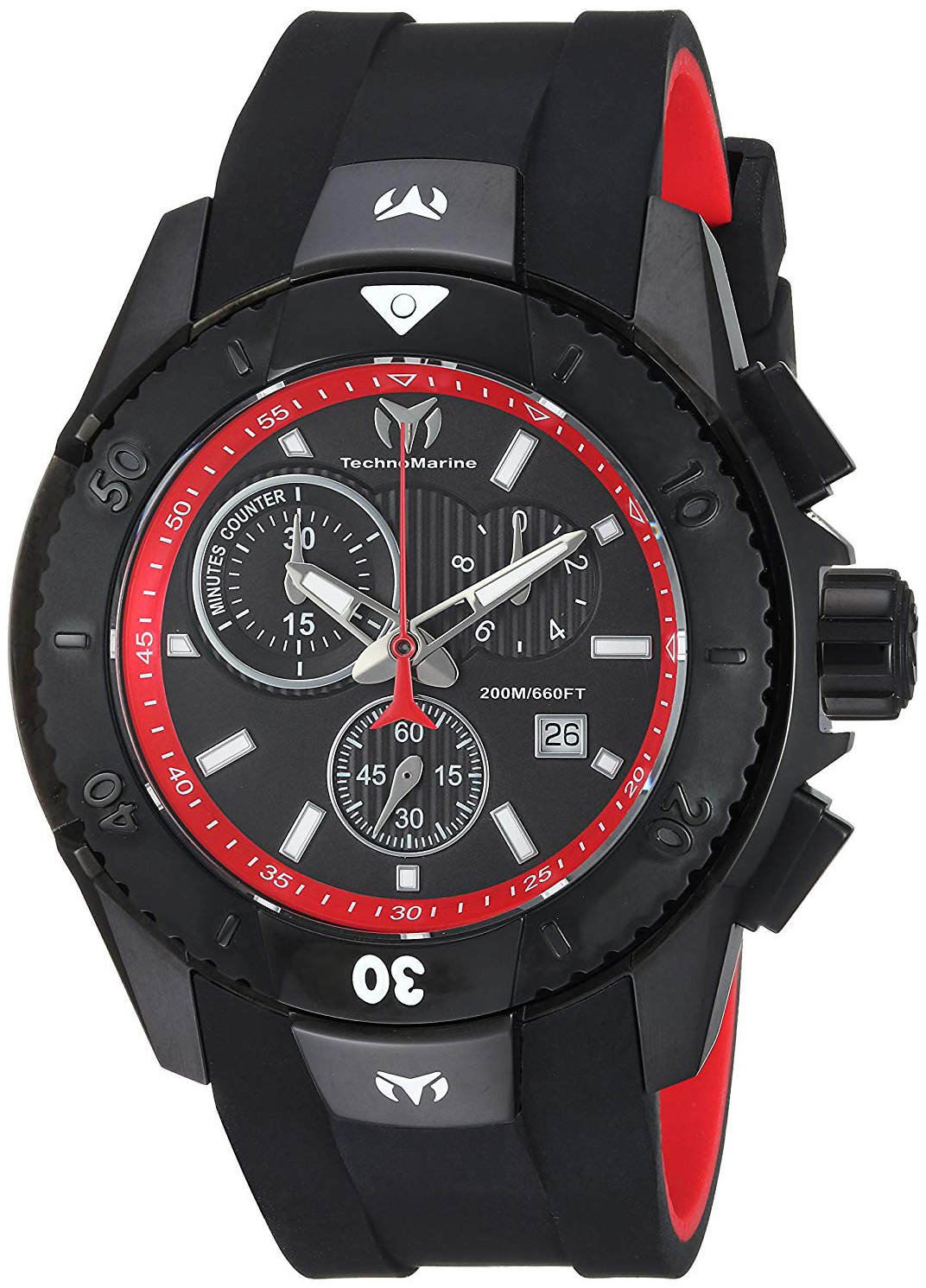 Technomarine Herrklocka TM-616002 Svart/Gummi &Oslash;48 mm