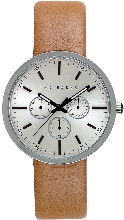 Ted Baker Herrklocka 10026558 Jack Silverfärgad/Läder Ø43 mm - Ted Baker