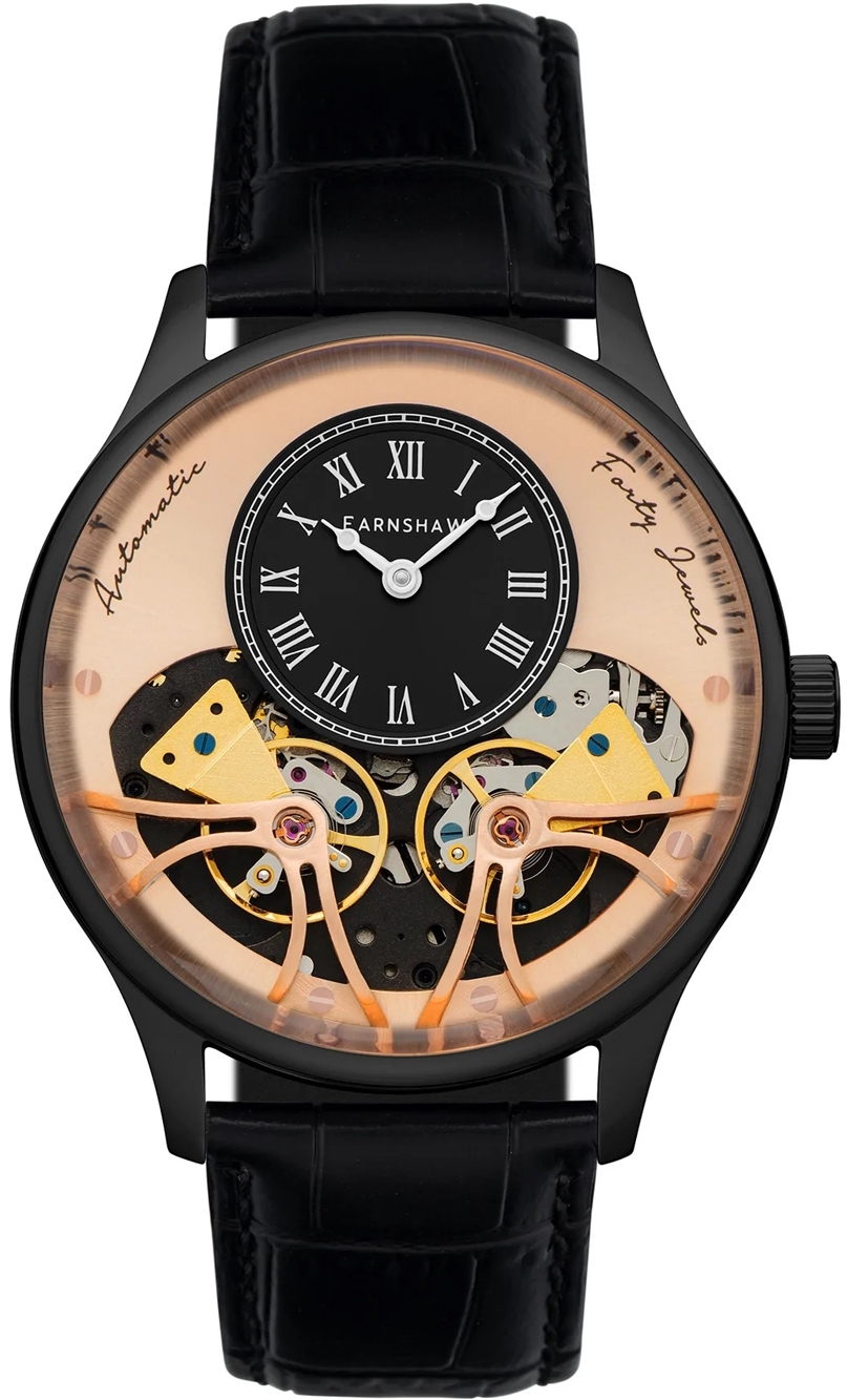 Thomas Earnshaw Herrklocka ES-8179-0D Scientists Faraday Svart/Läder - Thomas Earnshaw