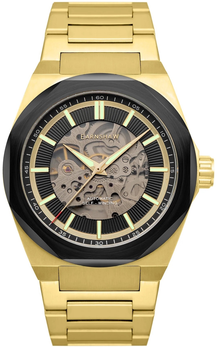 Thomas Earnshaw Herrklocka ES-8182-99 Clark Svart/Gulguldtonat stål - Thomas Earnshaw