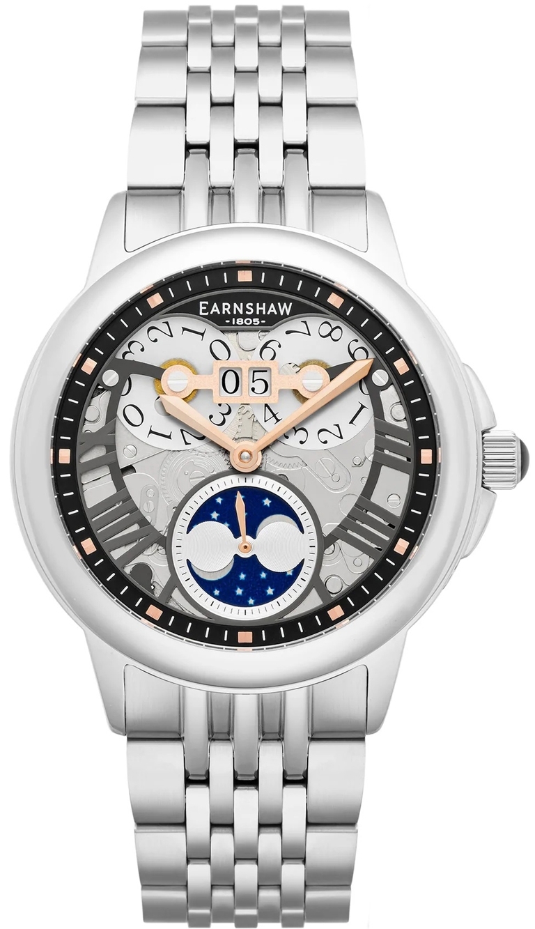 Thomas Earnshaw Herrklocka ES-8245-33 Alfred Waterhouse Svart/Stål - Thomas Earnshaw