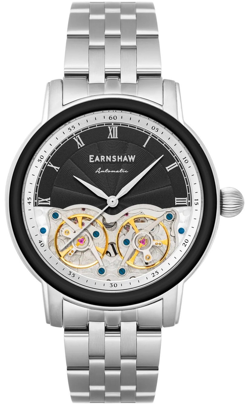 Thomas Earnshaw Herrklocka ES-8255-11 Longitude Svart/Stål Ø42 mm - Thomas Earnshaw