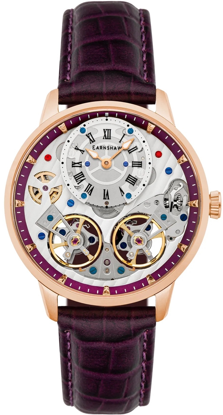 Thomas Earnshaw Herrklocka ES-8273-06 Brewster Lila/Läder Ø42 mm - Thomas Earnshaw