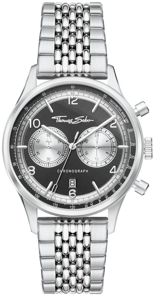 Thomas Sabo Herrklocka WA0375-201-203 Rebel Grå/Stål Ø40 mm - Thomas Sabo