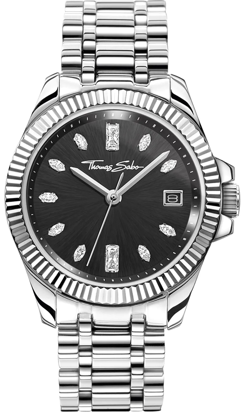 Thomas Sabo Damklocka WA0406-201-203 Divine Svart/Stål Ø33 mm - Thomas Sabo