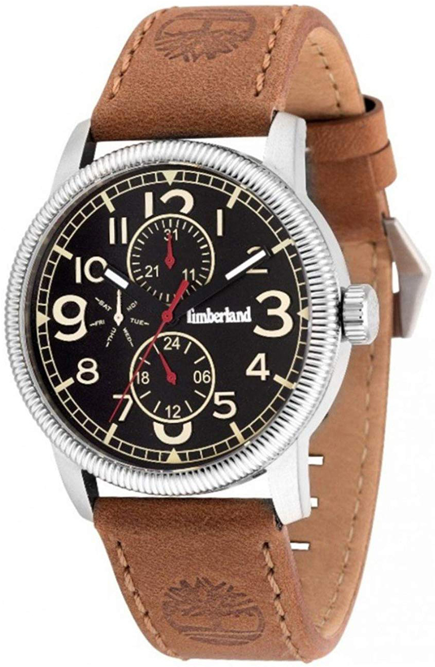 Timberland Herrklocka 14812JS/02 Svart/Läder Ø44 mm - Timberland