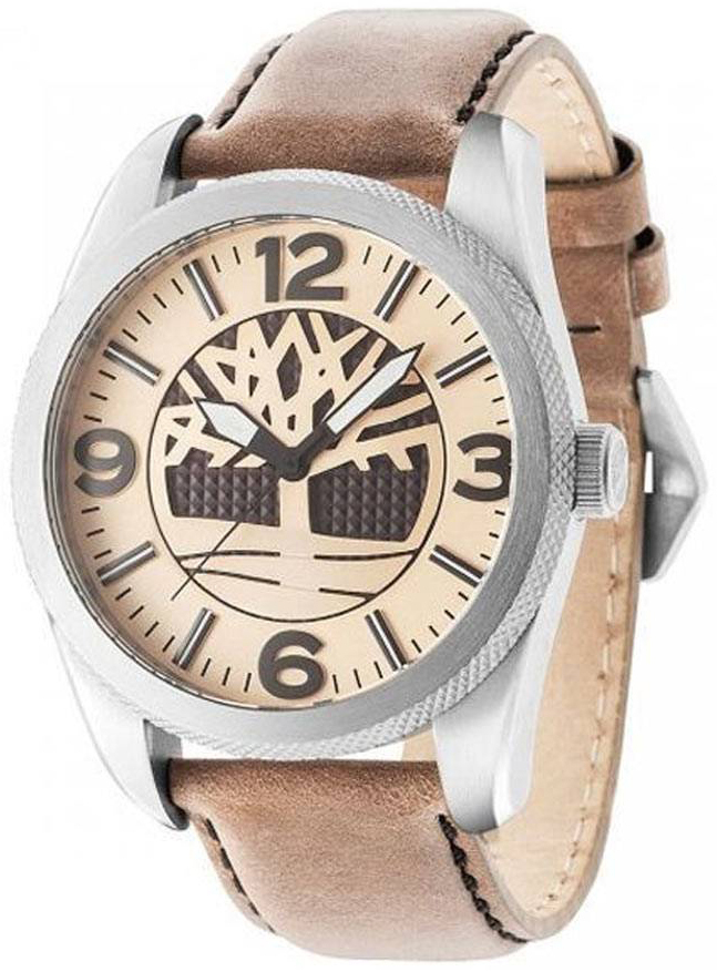 Timberland Herrklocka TBL14770JS07 Beige/Läder Ø46 mm