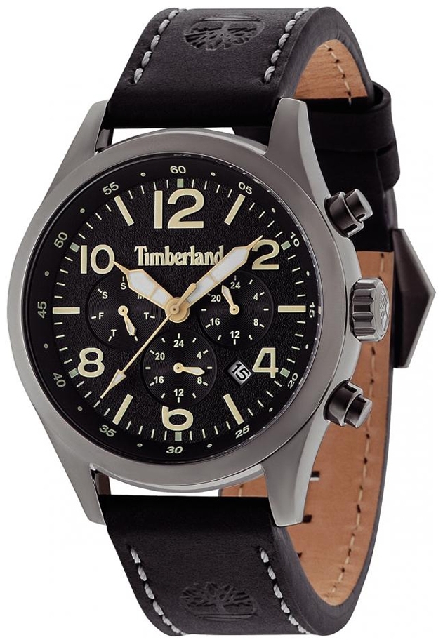 Timberland Herrklocka TBL15249JSU.02 Ashmont Svart/Läder Ø40 mm - Timberland