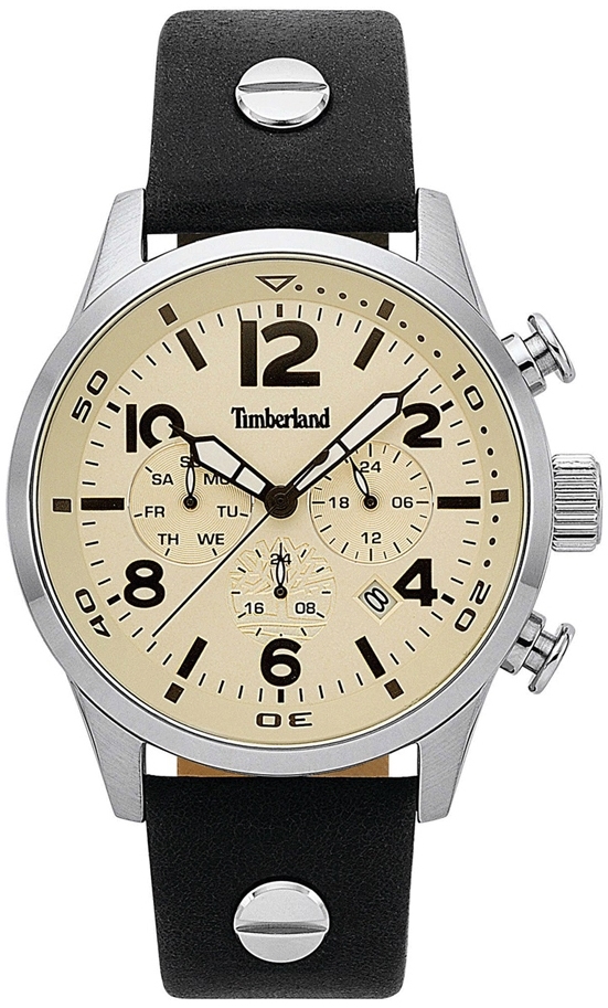 Timberland Herrklocka TBL15376JS.07 Jenness Beige/Läder Ø44 mm - Timberland