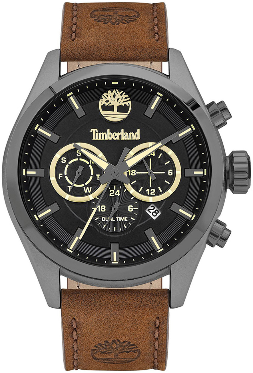 Timberland Herrklocka TBL16062JYU02 Svart/Läder Ø45 mm - Timberland