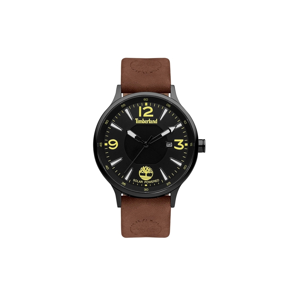 Timberland Herrklocka TDWGA2100902 Marbelhead Svart/Läder Ø43 mm