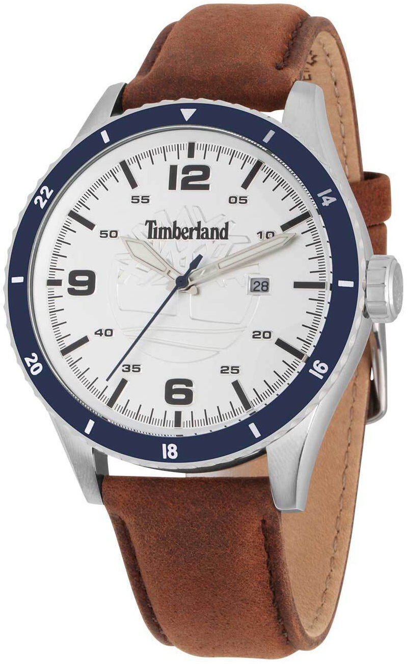 Timberland Herrklocka TDWGB0010501 Ashmont Vit/Läder Ø46 mm