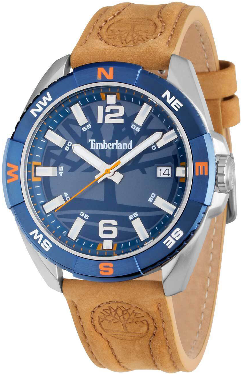 Timberland Herrklocka TDWGB2202110 Millinocket Blå/Läder Ø45 mm - Timberland