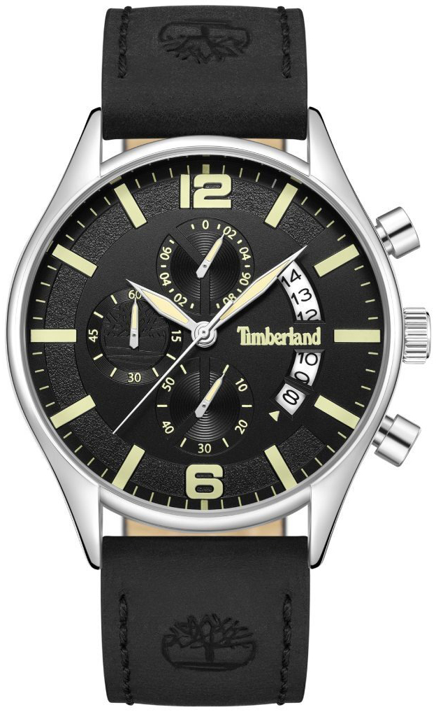 Timberland Herrklocka TDWGC9001201 Caticook-Z Svart/Läder Ø46 mm - Timberland