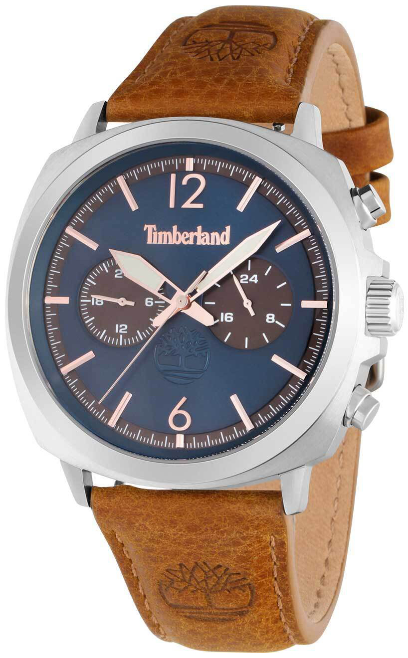 Timberland Herrklocka TDWGF0028204 Williston Blå/Läder Ø45 mm - Timberland