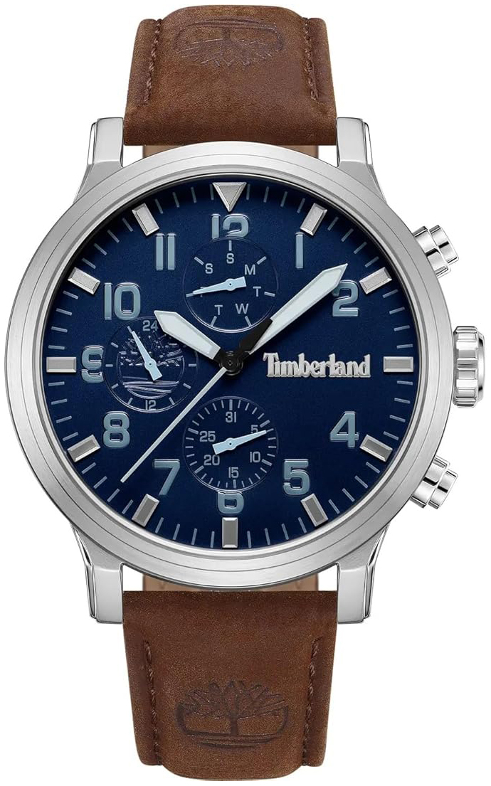 Timberland Herrklocka TDWGF0040702 Driscoll Bl&aring;/L&auml;der &Oslash;46 mm