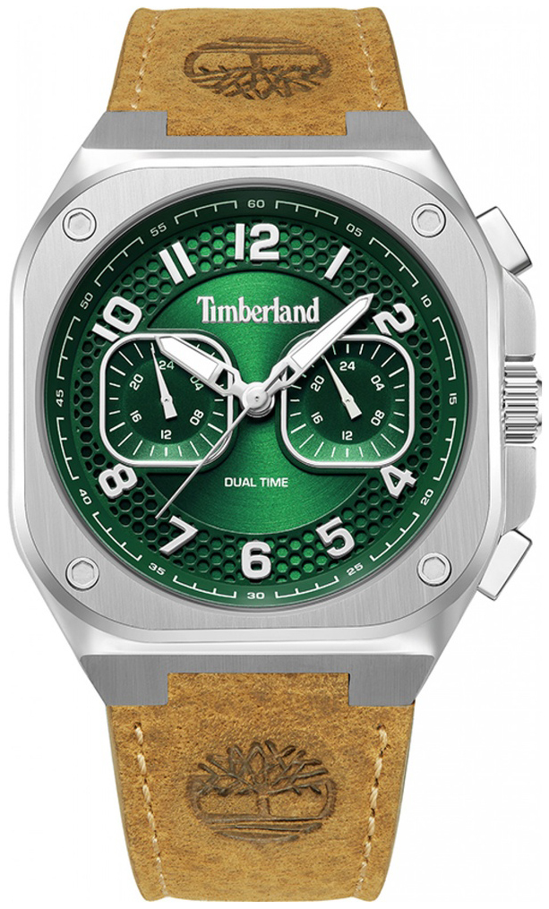Timberland Herrklocka TDWGF0055002 Mackinac Grön/Läder