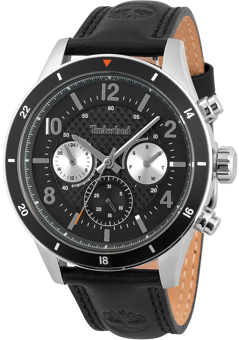 Timberland Herrklocka TDWGF2201001 Hooksett Svart/L&auml;der &Oslash;46 mm
