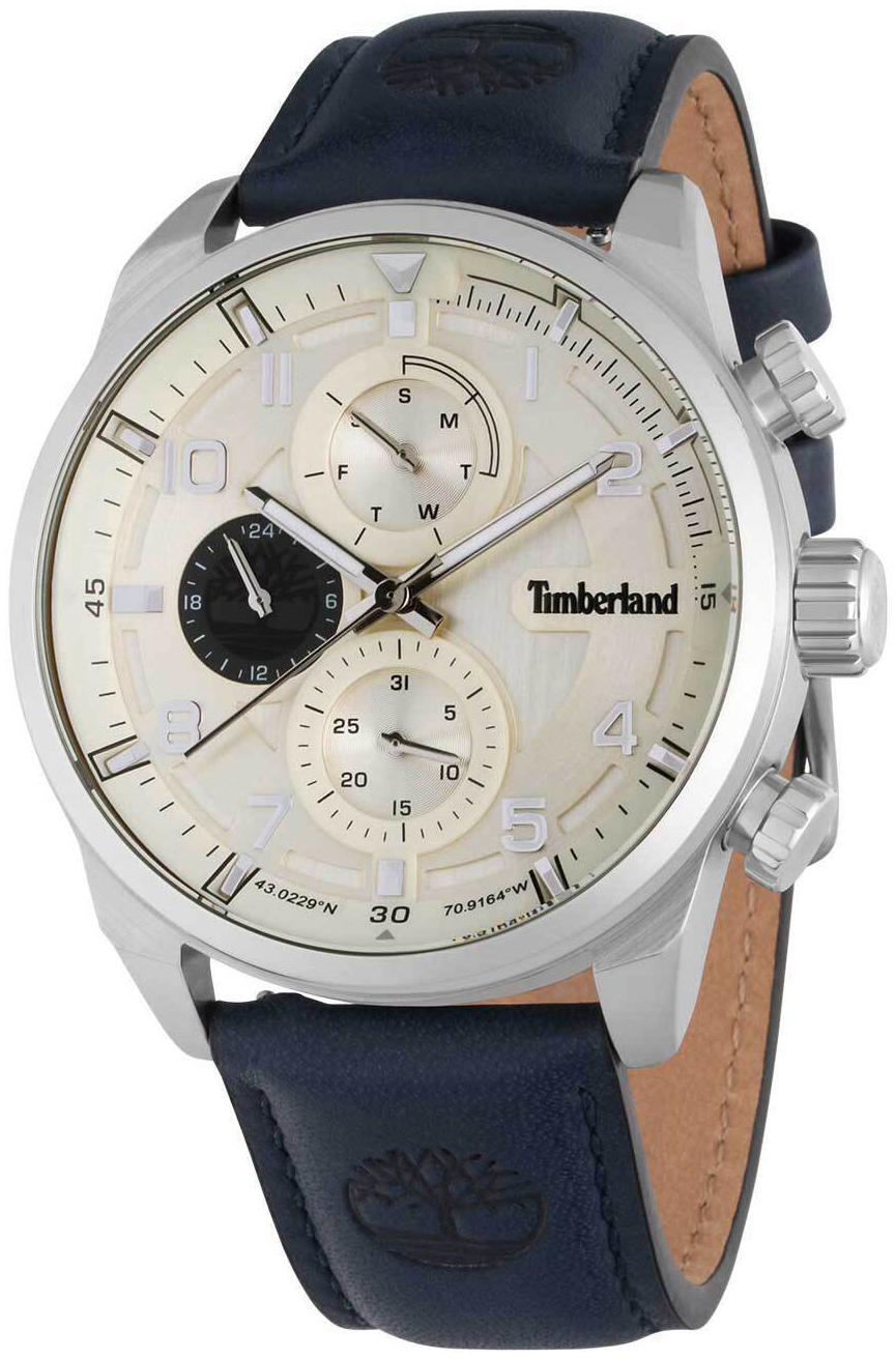 Timberland Herrklocka TDWGF2201105 Henniker II Beige/Läder Ø47 mm - Timberland