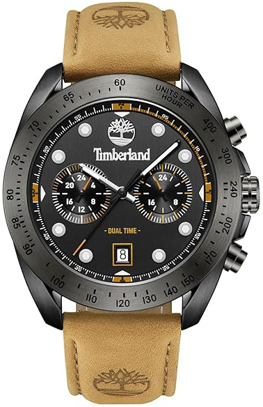 Timberland Herrklocka TDWGF2230501 Carrigan Grå/Läder Ø44 mm - Timberland