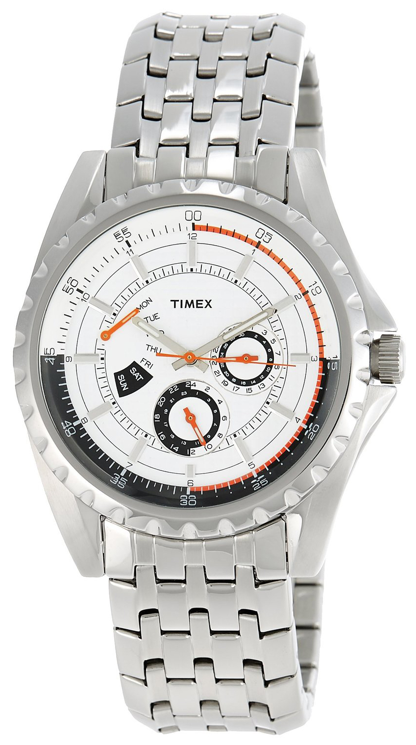 Timex Herrklocka T2M431 Vit/Stål Ø46 mm - Timex