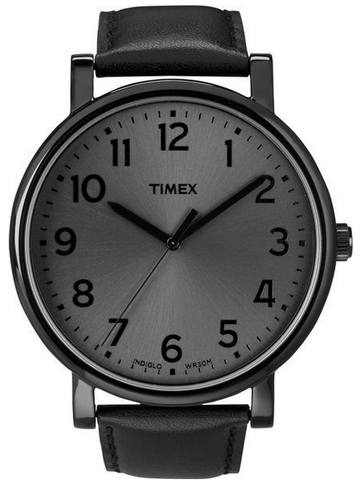 Timex Easy Reader Herrklocka T2N346 Svart/Läder Ø42 mm