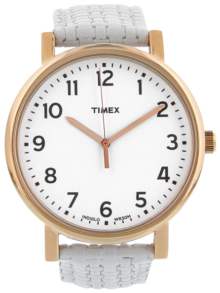 Timex Premium Collction Herrklocka T2N475 Vit/Läder Ø42 mm