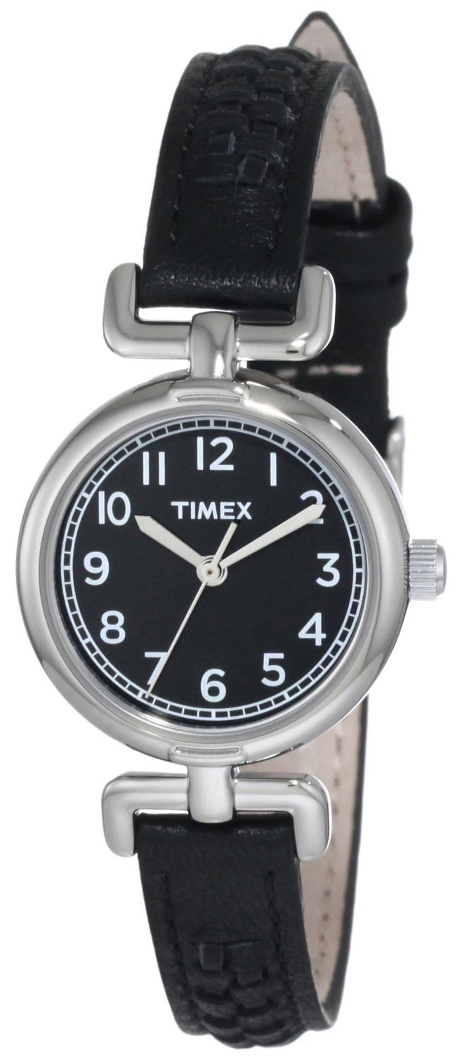 Timex Weekender Damklocka T2N660 Svart/Läder Ø25 mm - Timex
