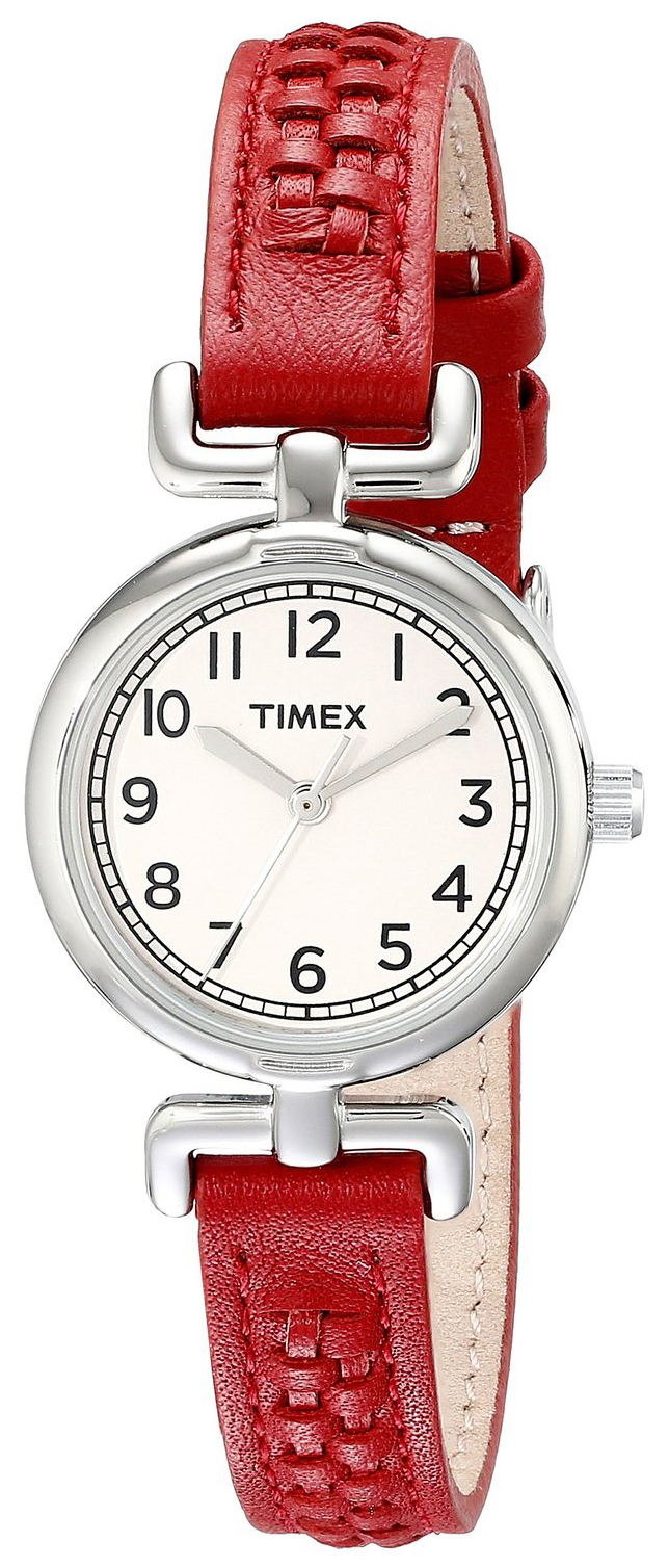 Timex Weekender Damklocka T2N661 Vit/Läder Ø25 mm