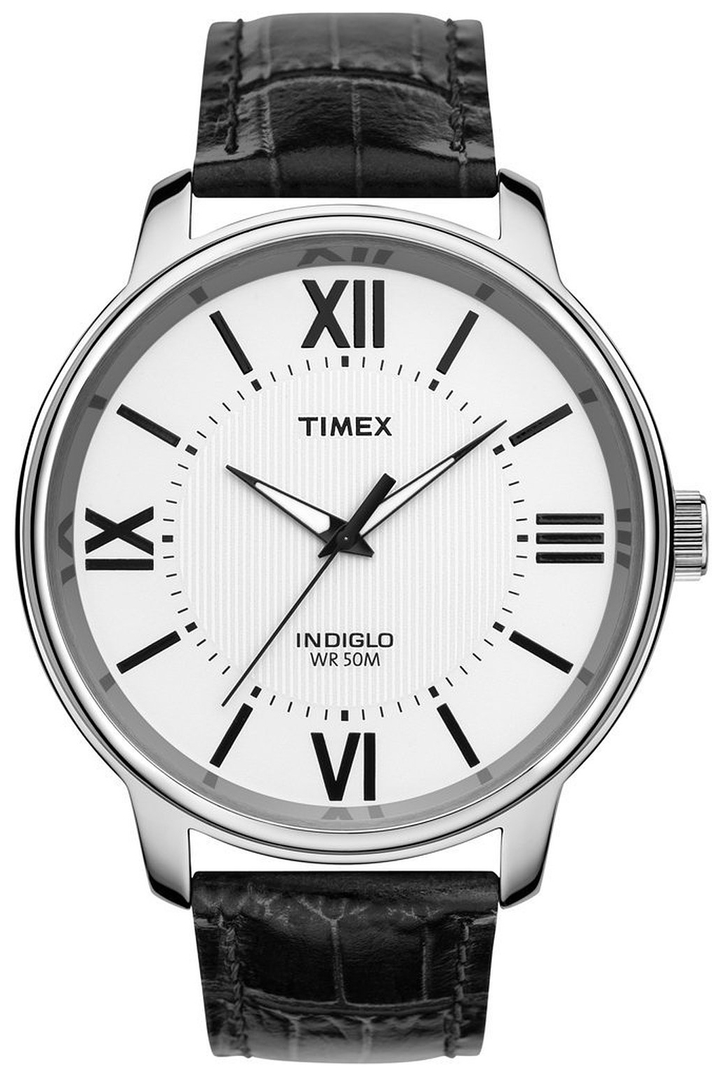 Timex Classic Elevated Herrklocka T2N691 Vit/Läder Ø43 mm