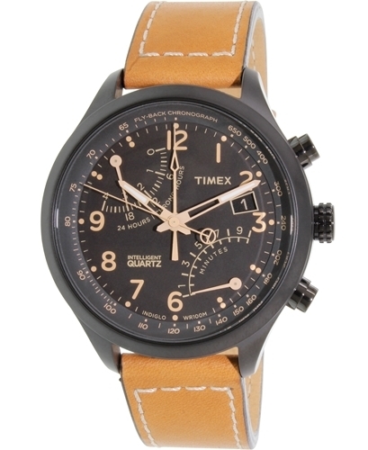 Timex Herrklocka T2N700 Svart/Läder Ø42 mm - Timex