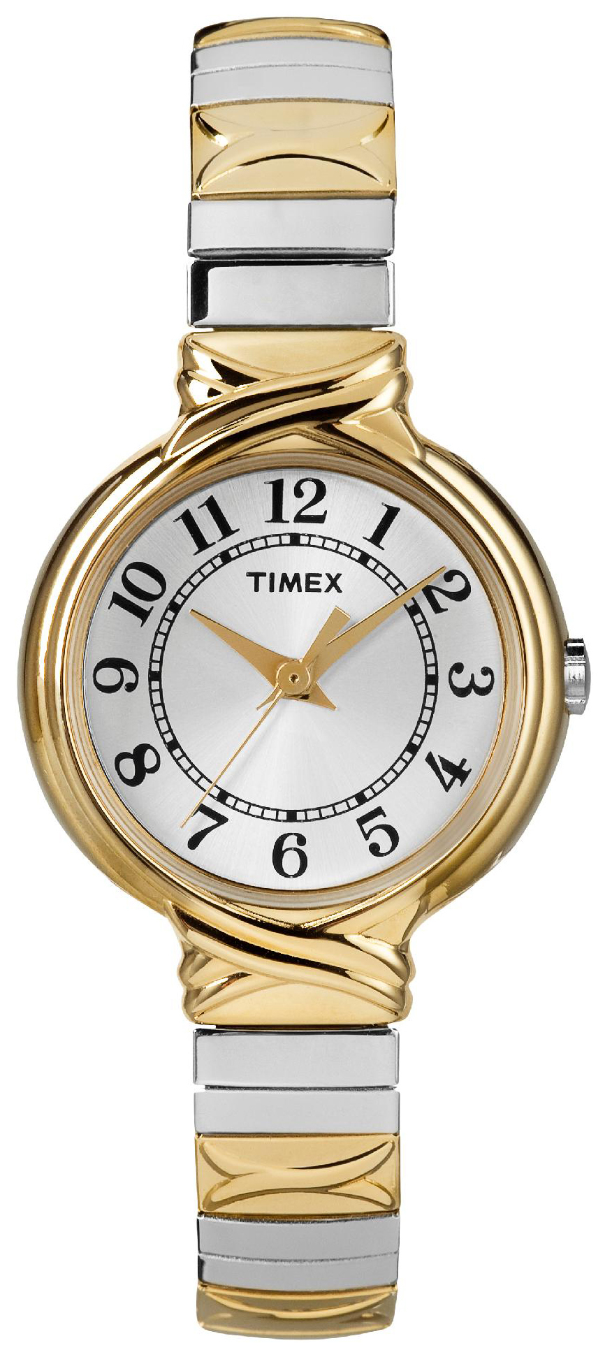 Timex Classic Elevated Damklocka T2N979 Silverfärgad/Gulguldtonat stål - Timex