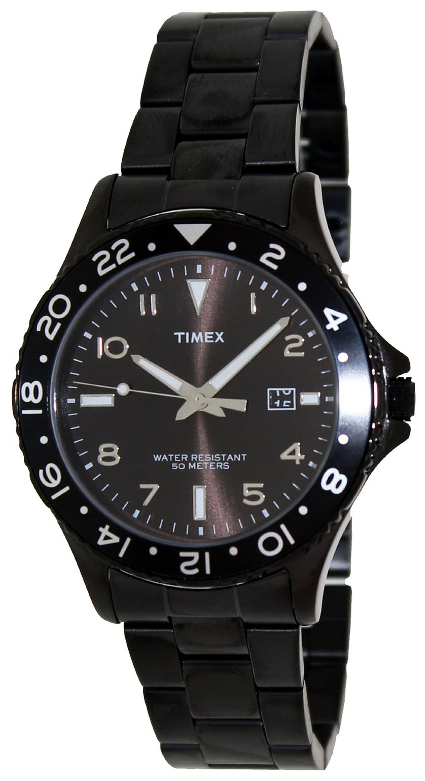 Timex Herrklocka T2P028 Svart/Stål Ø44 mm - Timex