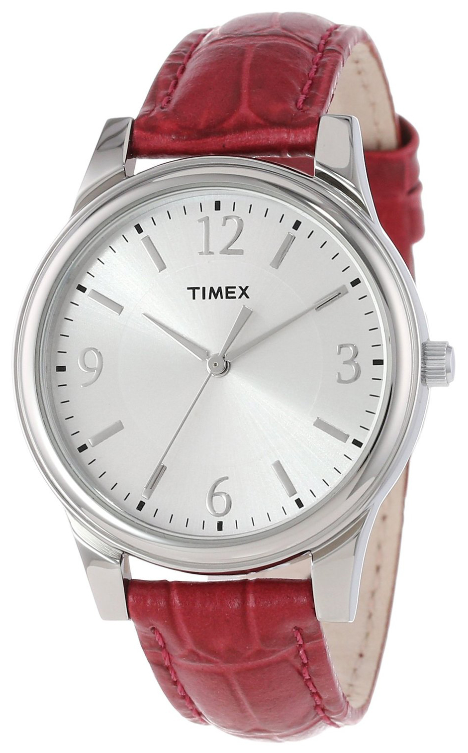 Timex Damklocka T2P091TN Silverfärgad/Läder Ø35 mm - Timex