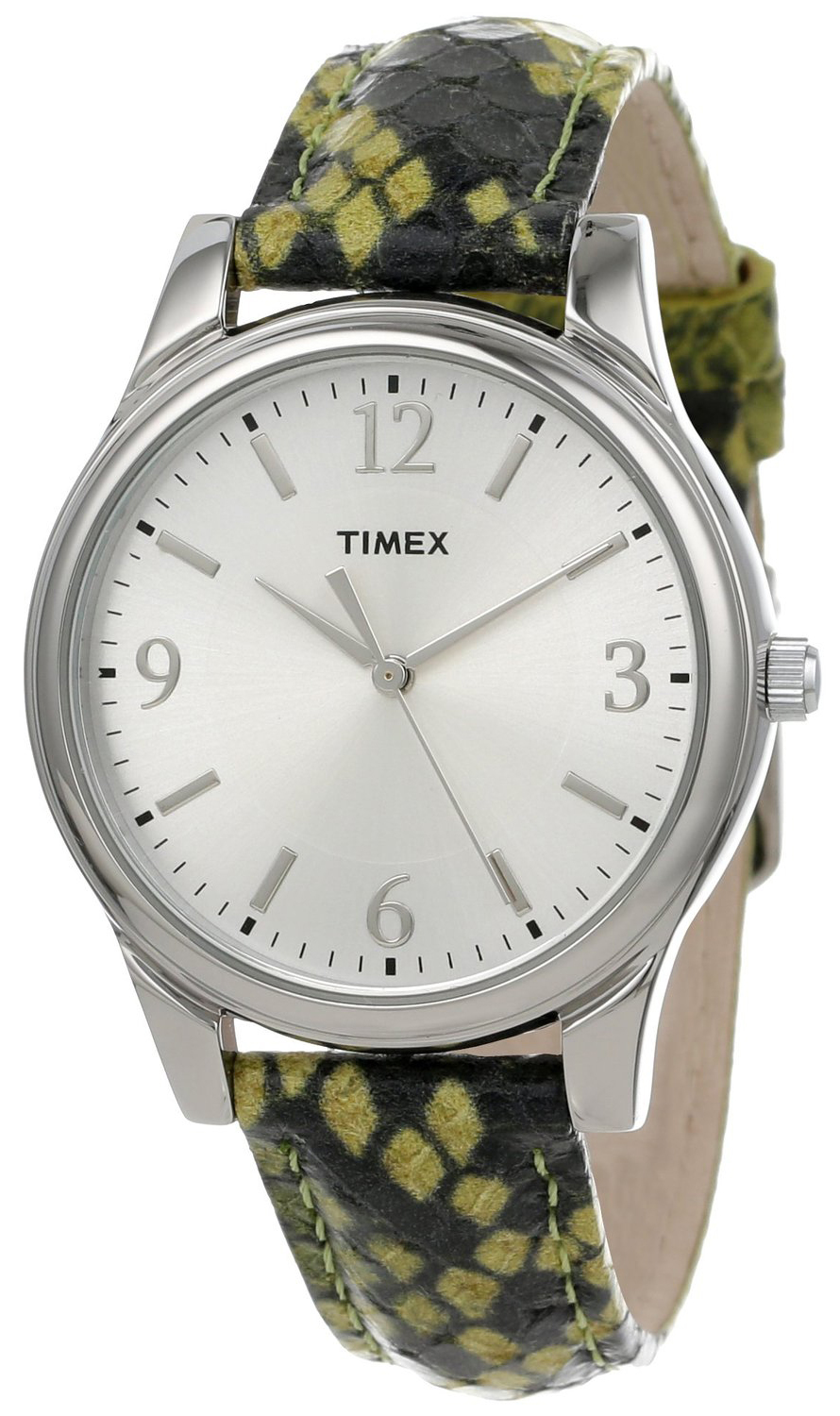 Timex Damklocka T2P1302M Silverfärgad/Läder Ø36 mm - Timex