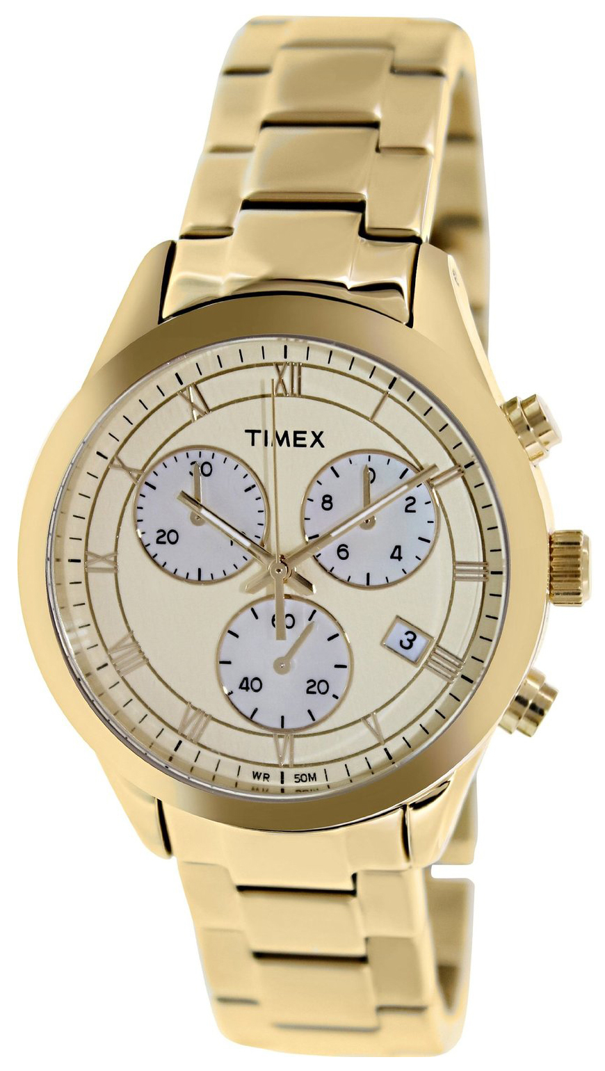 Timex 99999 Damklocka T2P159 Champagnefärgad/Gulguldtonat stål Ø38 mm - Timex