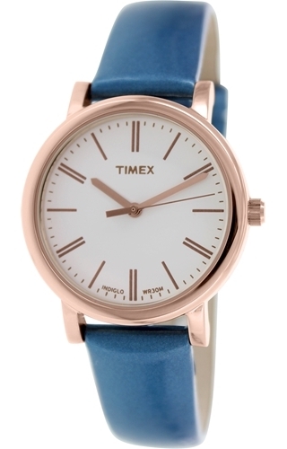 Timex 99999 Damklocka T2P330 Vit/Läder Ø33 mm - Timex